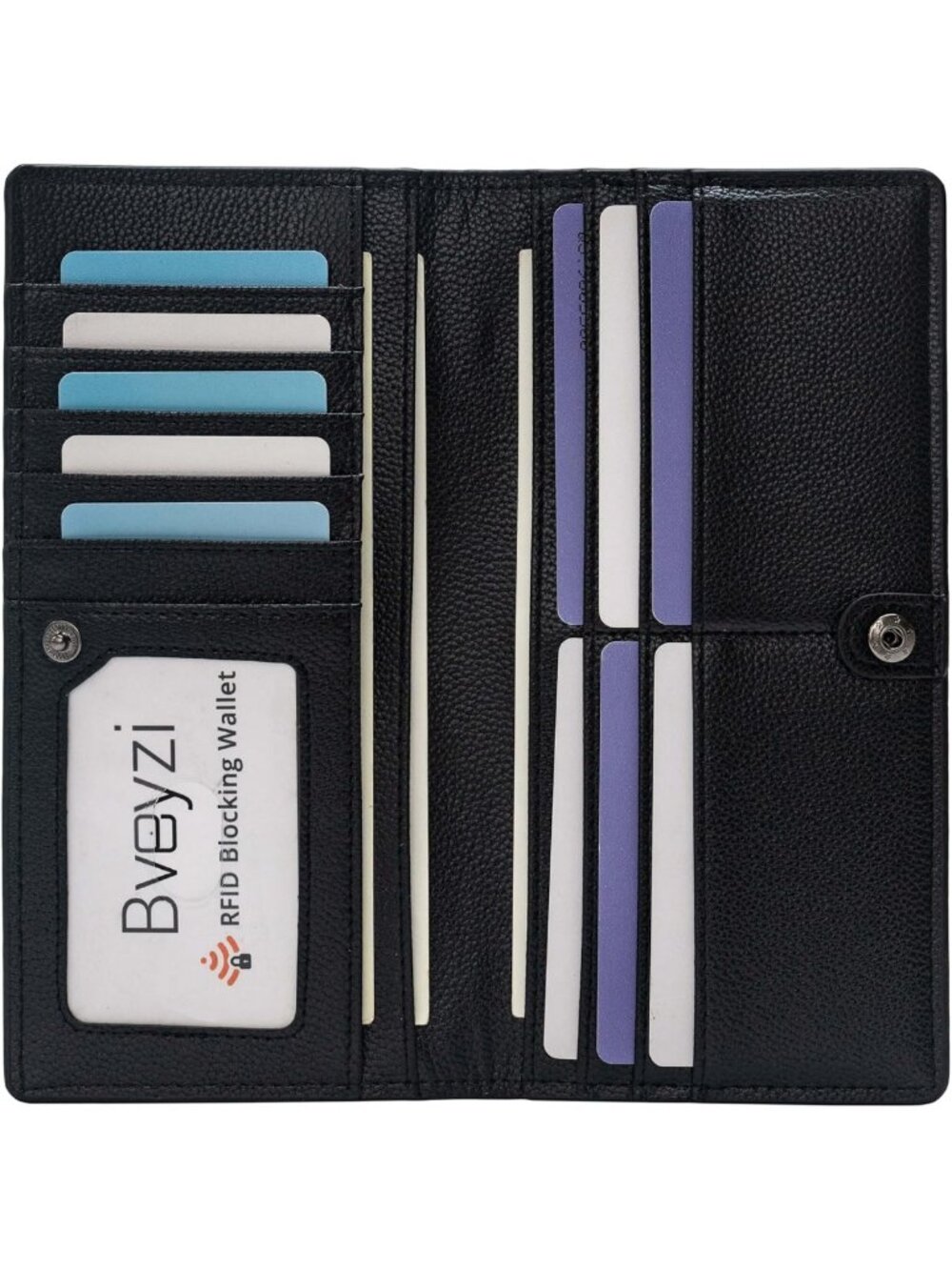 Ultra Slim RFID Blocking Leather Bifold Wallet for Women - Stylish & Compact